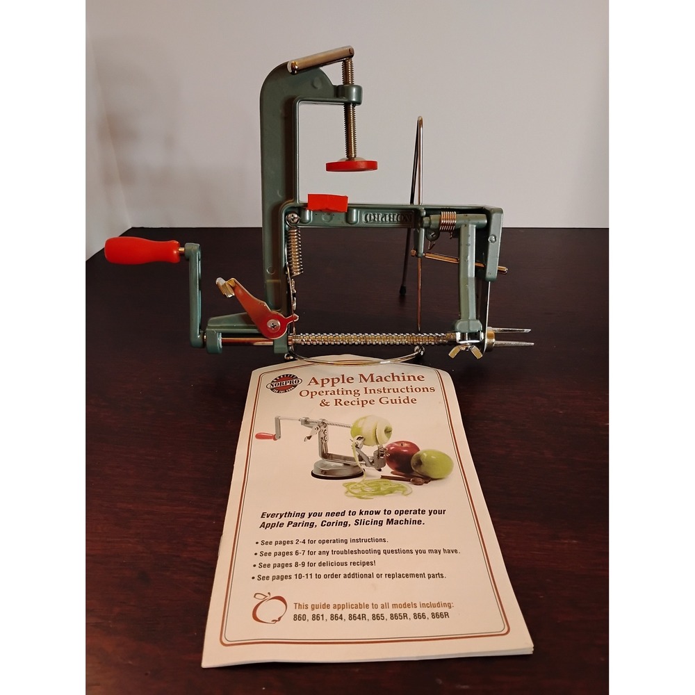 Norpro Apple Machine Paring Coring Slicing Tool Green 860 861 864 865 Clamp On